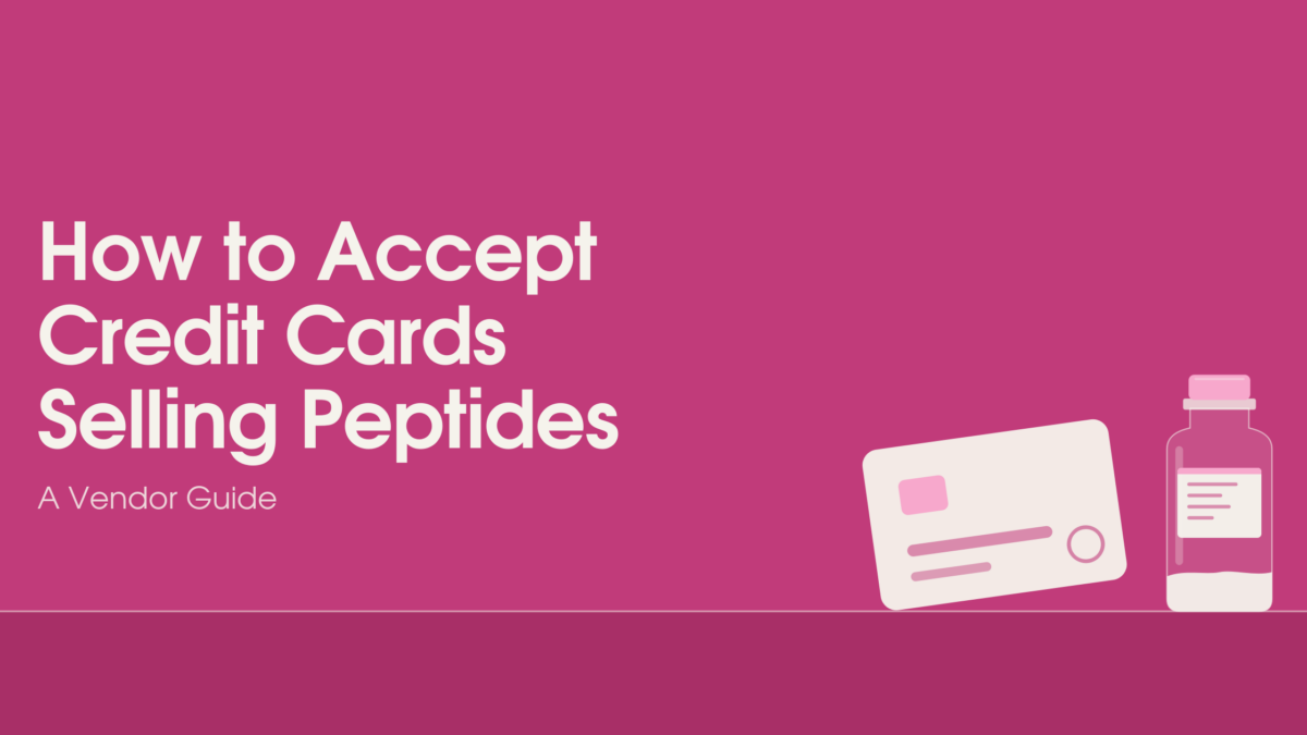 accept credit cards selling peptides vendor payment setup